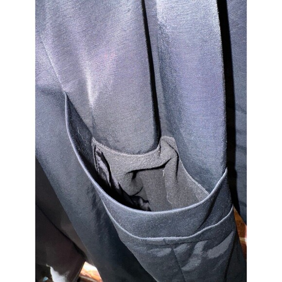 Eileen Fisher black lined Trench style Coat small - Picture 7 of 11